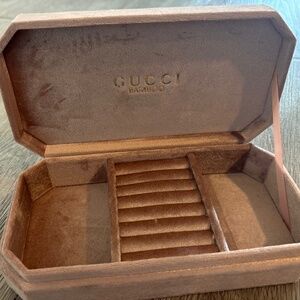 Gucci Pink BAMBOO velvet Makeup Box, Jewelry&Beauty&Cosmetic box